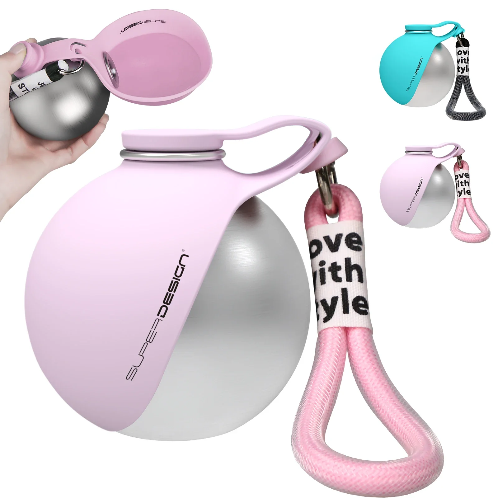 2-in-1 Portable Dog Water Bottle | Leak-Proof Travel Water Bowl for Small Dogs