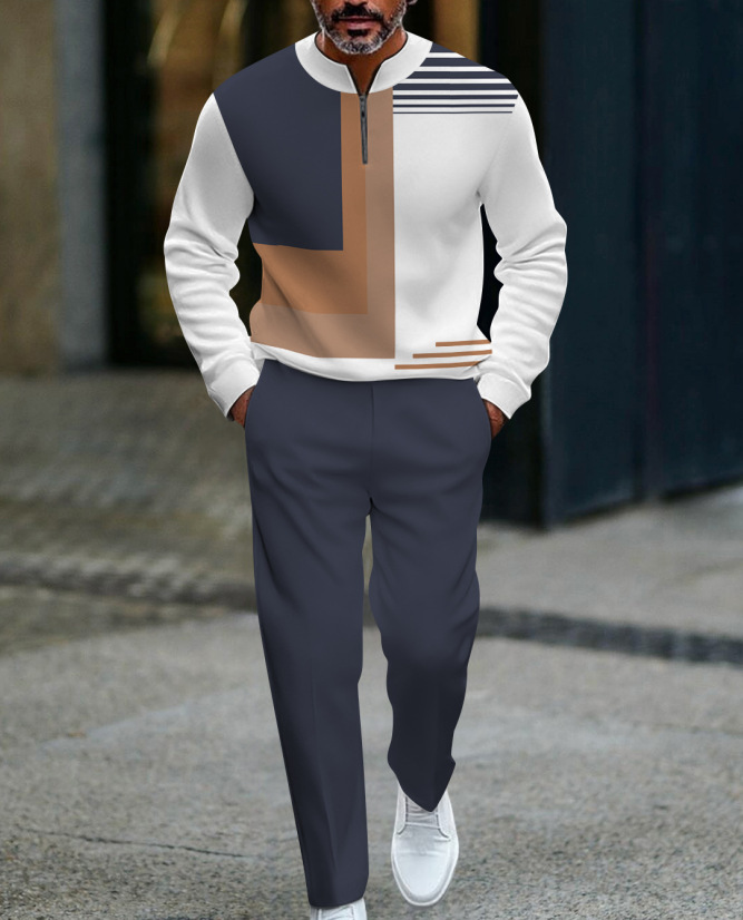 🧢 Men’s Zip Pullover Tracksuit – New Arrival