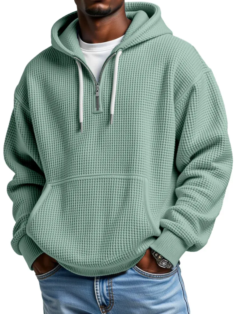 Men's Fashion Casual Zipper Pocket Long Sleeve Sweatshirt