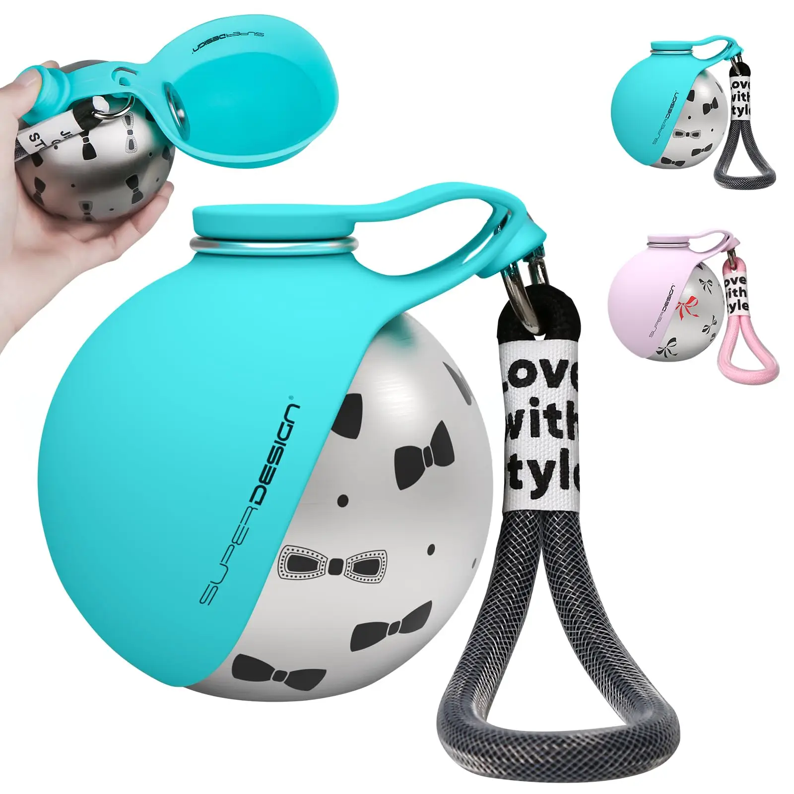 2-in-1 Portable Dog Water Bottle | Leak-Proof Travel Water Bowl for Small Dogs