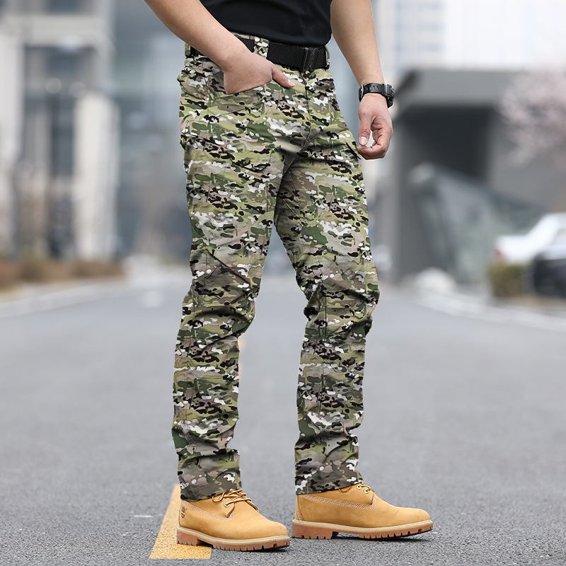 Camouflage Tactical Cargo Pants | Wear Resistant Multi-Pocket Outdoor Trousers