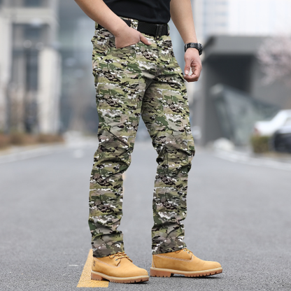 Camouflage Tactical Cargo Pants | Wear Resistant Multi-Pocket Outdoor Trousers
