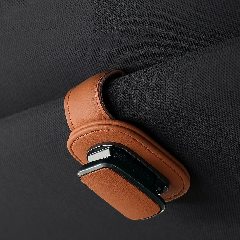 🚗Car Sun Visor Glasses Clip Leather Sunglasses Holder