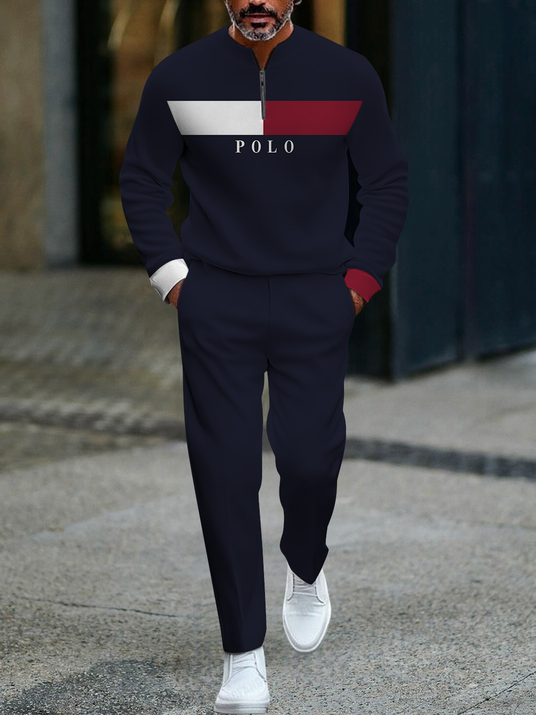 🧢 Men’s Zip Pullover Tracksuit – New Arrival