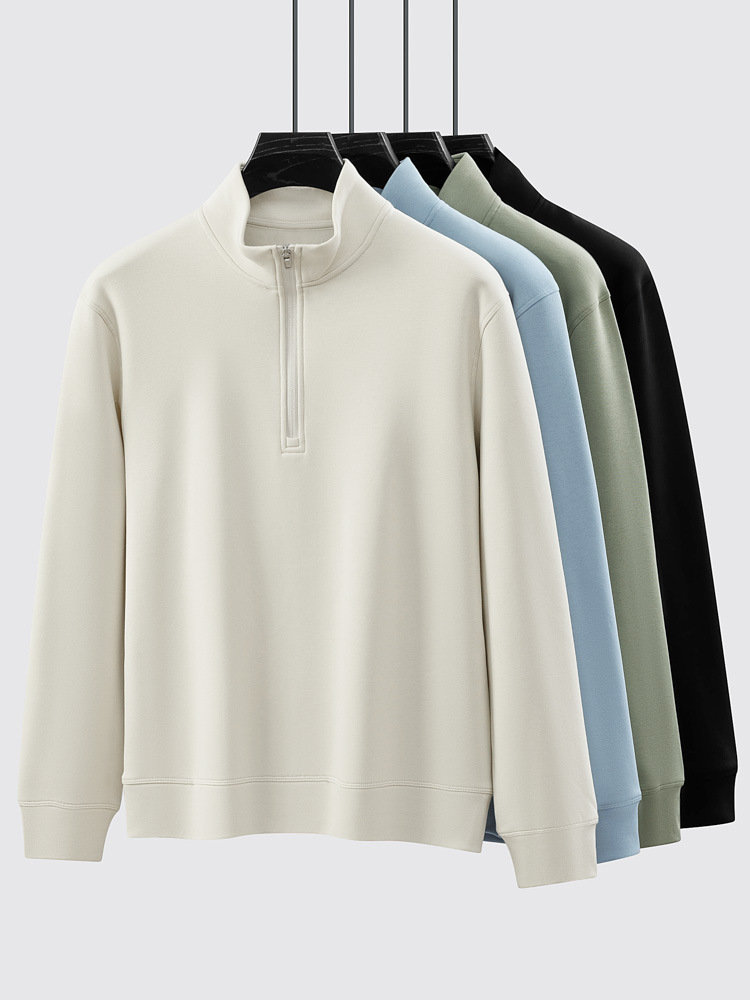 🔥 Men’s Wrinkle-Free Half-Zip Sweatshirt — Soft, Sleek & Sophisticated 🔥