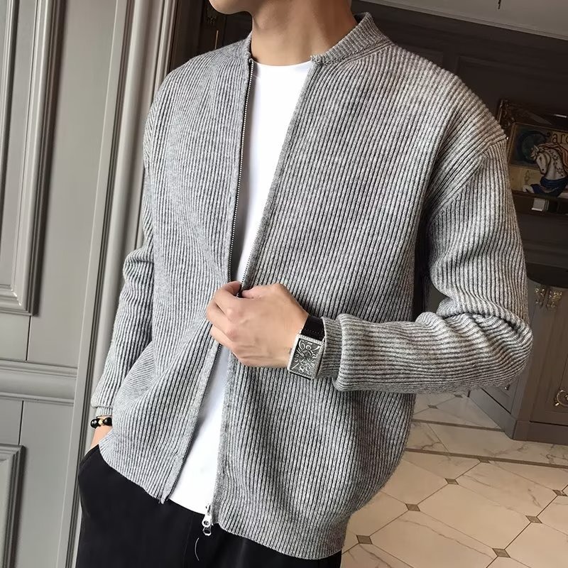 🔥 Autumn & Winter New | Men’s Zip-Up Knit Cardigan 🧥
