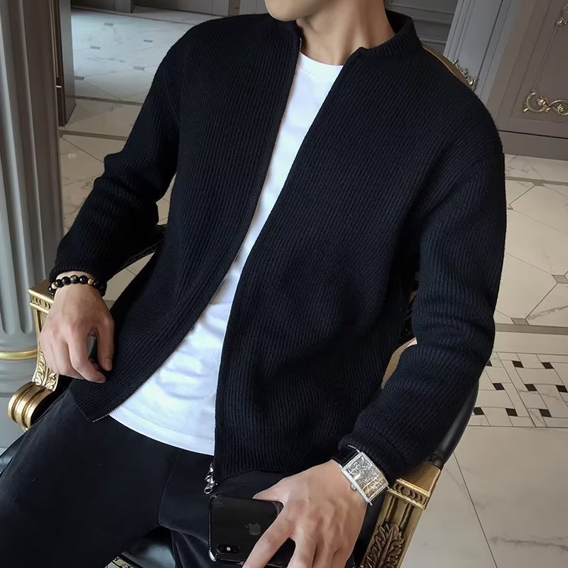 🔥 Autumn & Winter New | Men’s Zip-Up Knit Cardigan 🧥