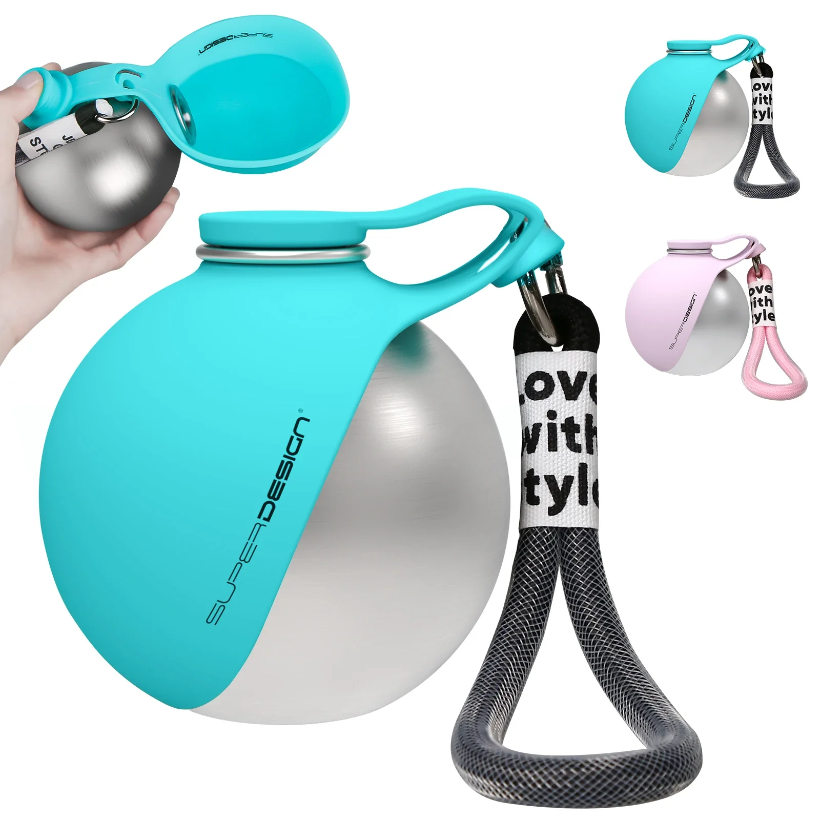 2-in-1 Portable Dog Water Bottle | Leak-Proof Travel Water Bowl for Small Dogs