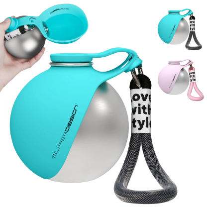 2-in-1 Portable Dog Water Bottle | Leak-Proof Travel Water Bowl for Small Dogs