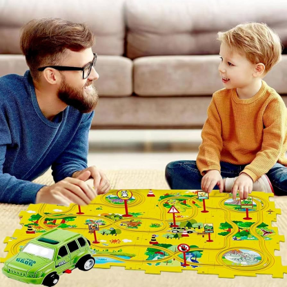 SpidMated™- Track Puzzle City Scene Set