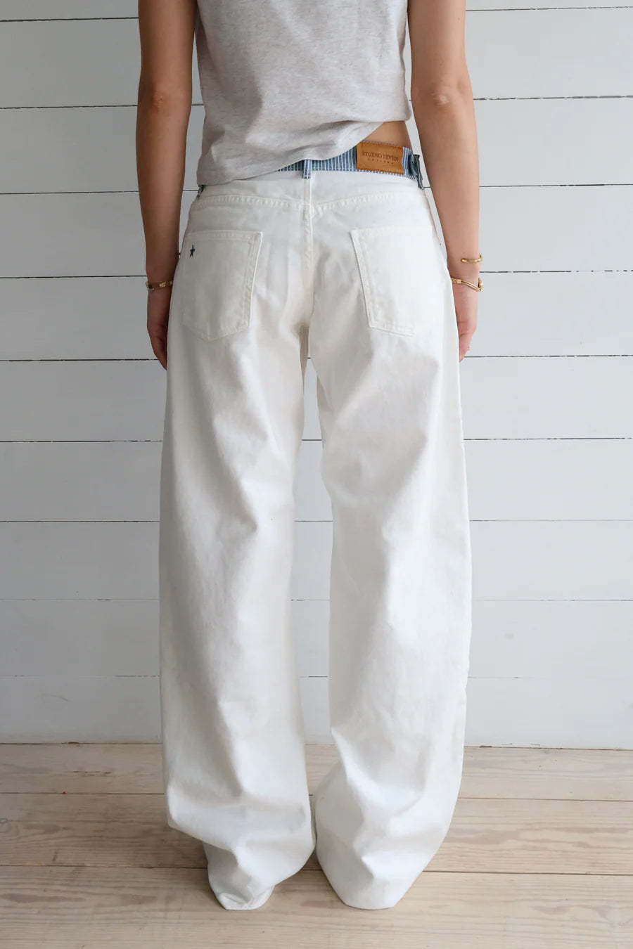👖 Color-Block Strap Patchwork Straight Jeans ✨