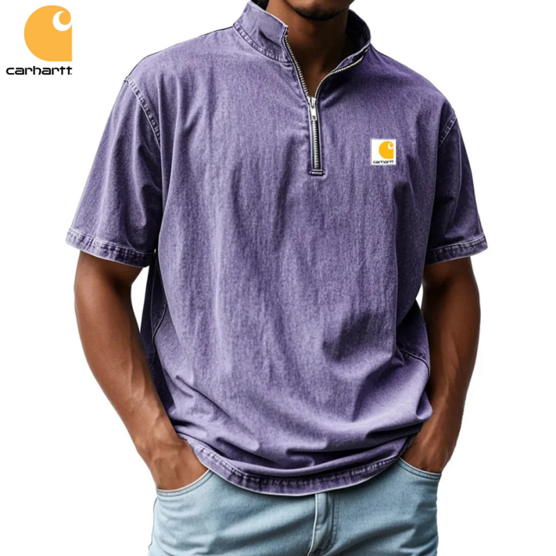Carhartt Men's Vintage Stand Collar Zipper Shirt