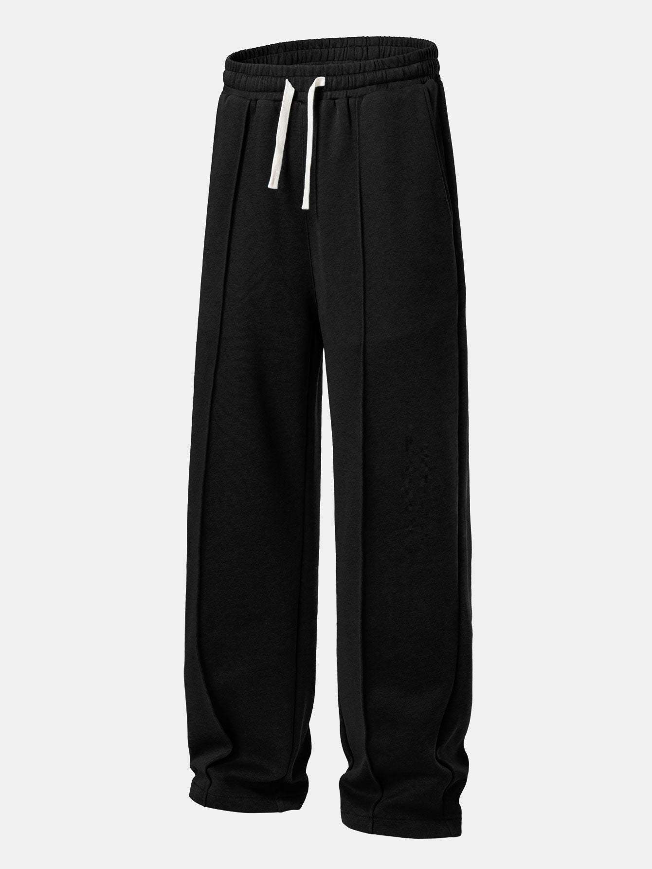 Relax Fit Milano Print Contrast Polo Sweatshirt & Straight Leg Pleated Pintuck Sweatpants