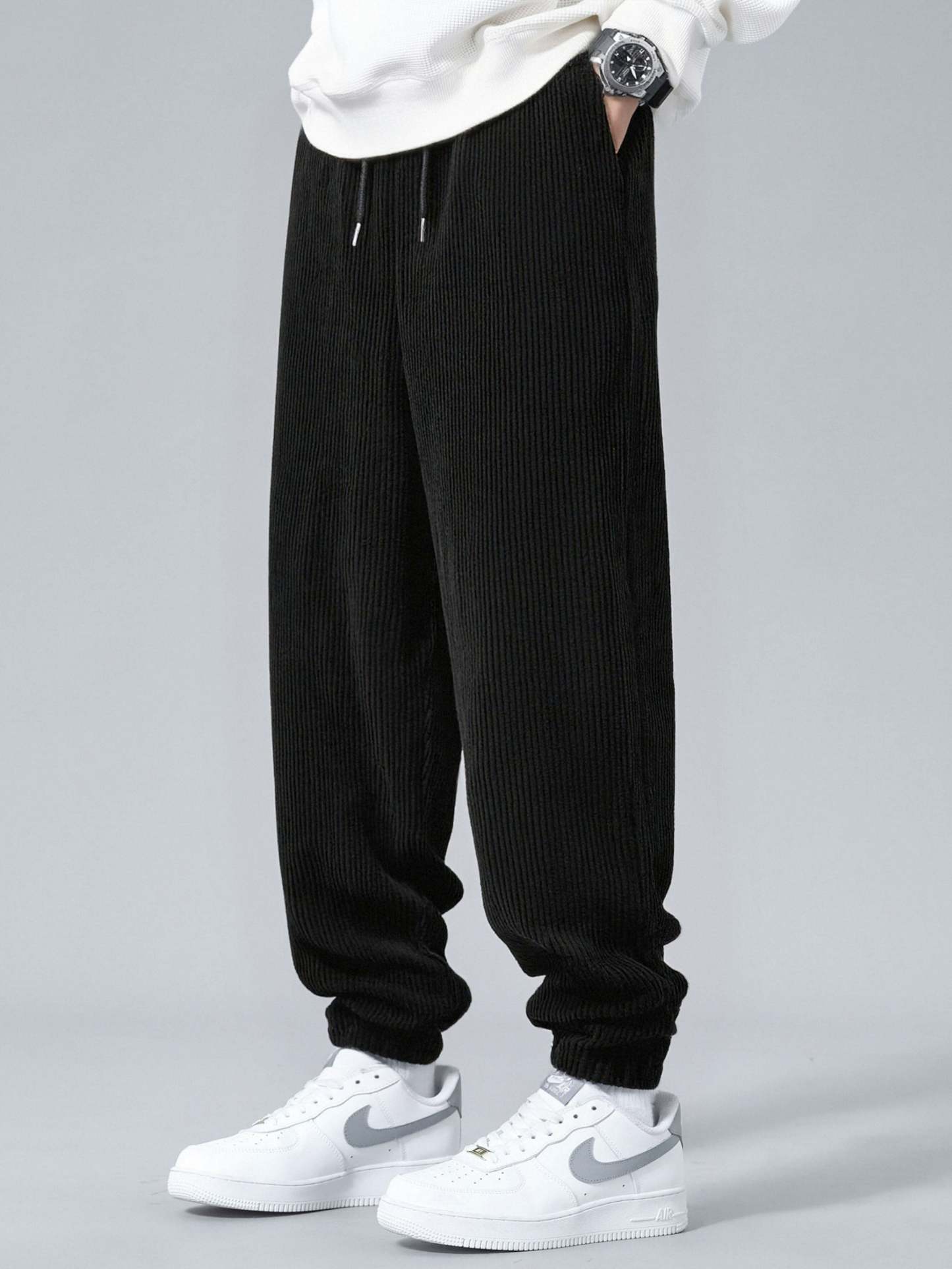 Corduroy Zip-Up Hoodie & Corduroy Jogger Pants