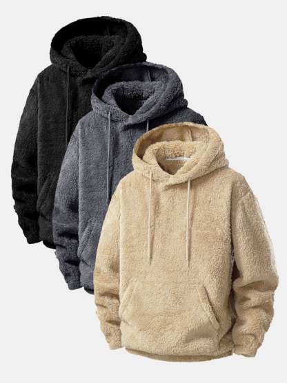 3 Pieces Basic Teddy Hoodies
