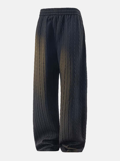 Relax Fit Twist Jacquard Crew Neck Sweatshirt & Twisted Jacquard Straight Leg Pants