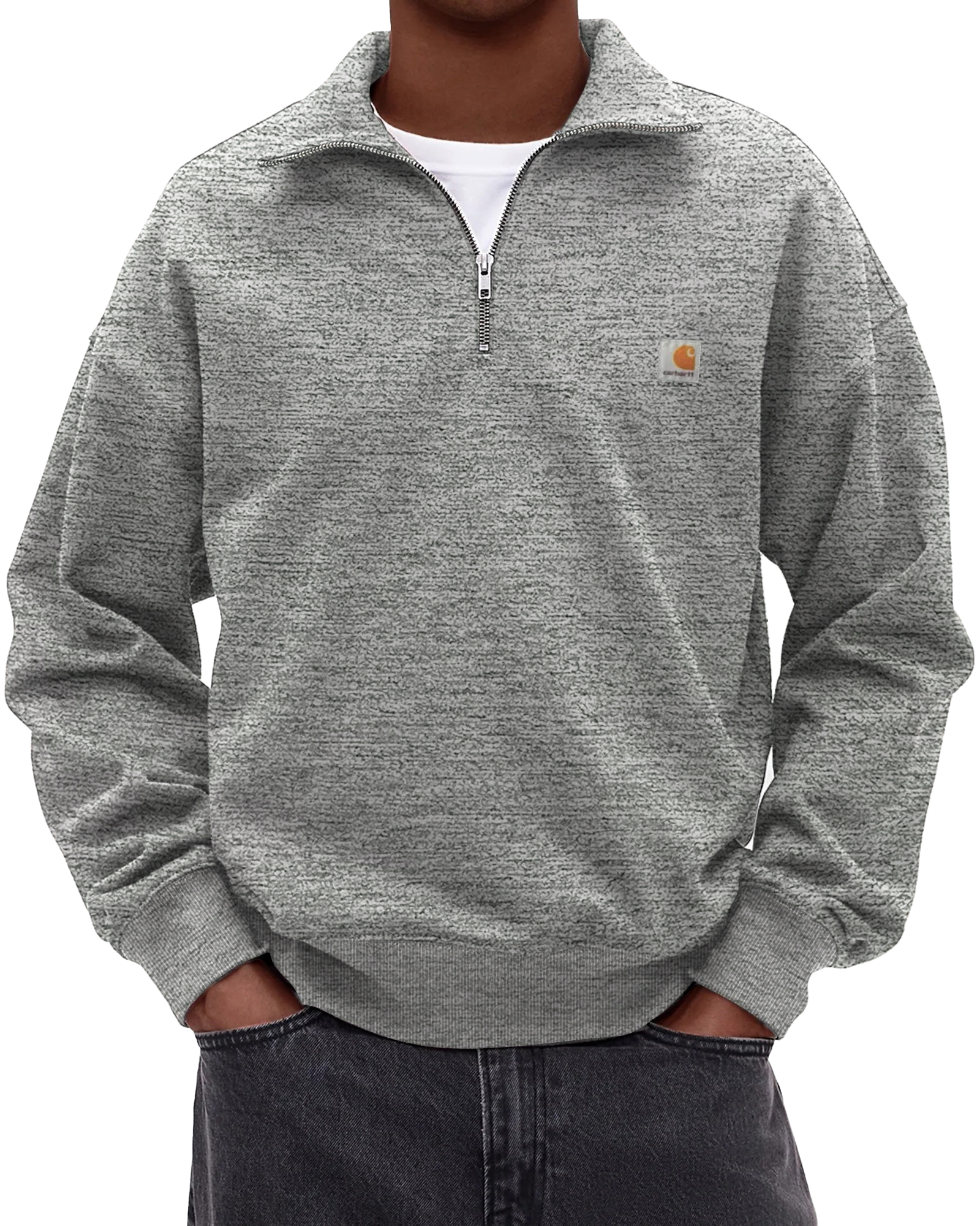 Men's casual half zip sweatshirt