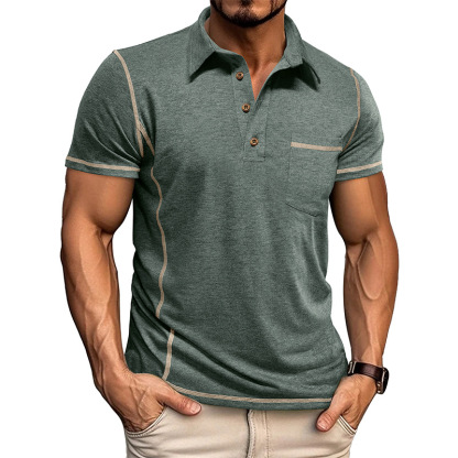Men's Polo Collar Short Sleeve T-Shirt