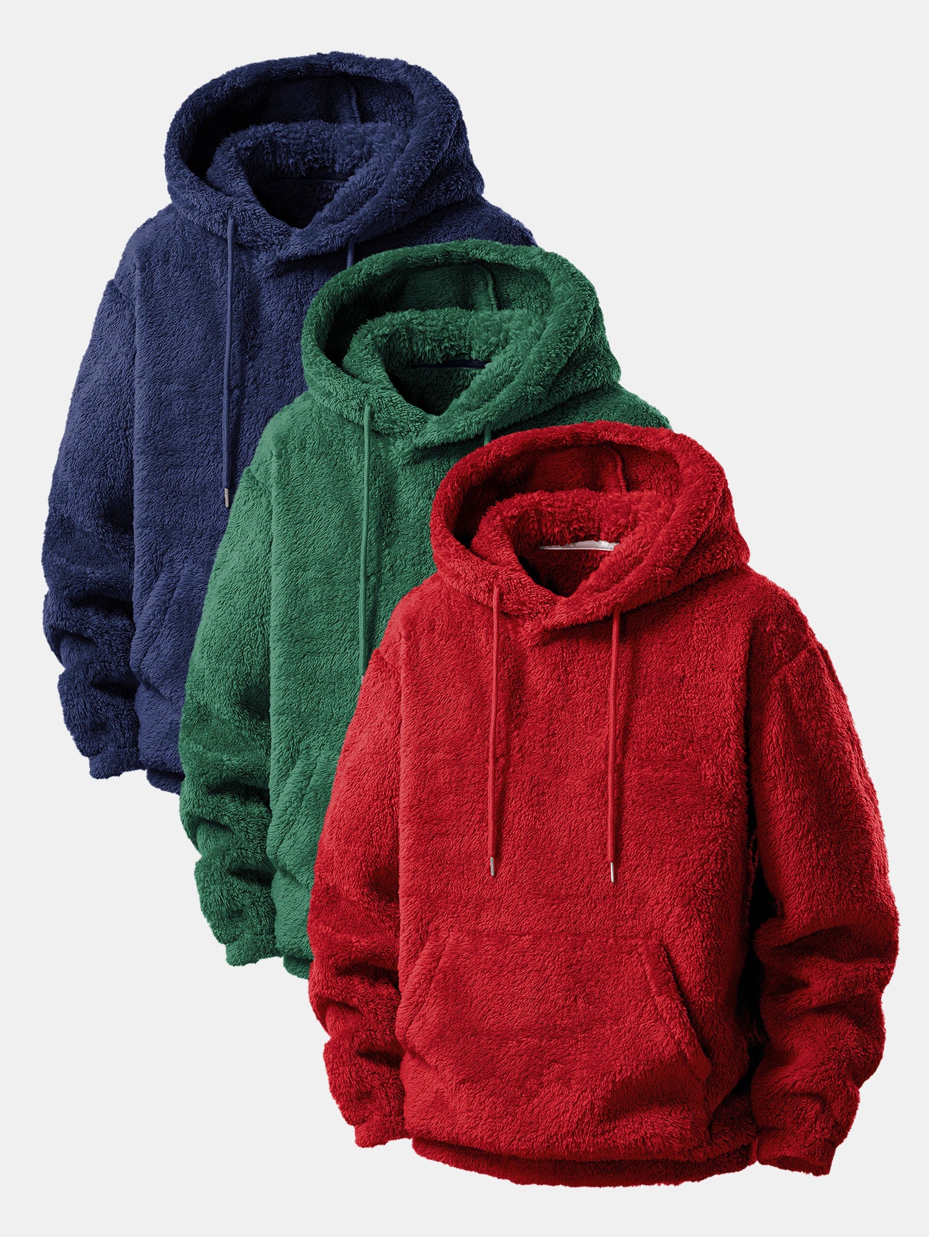 3 Pieces Basic Teddy Hoodies