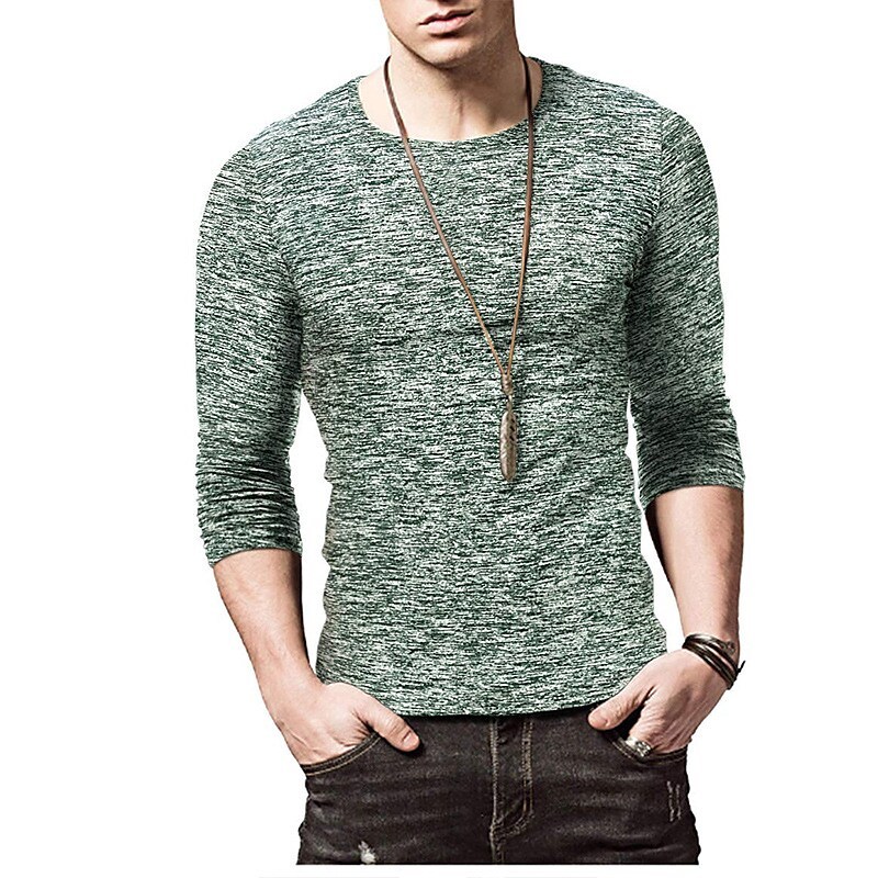 Men's T shirt Solid Color Crew Neck