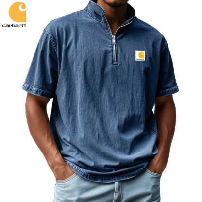 Carhartt Men's Vintage Stand Collar Zipper Shirt