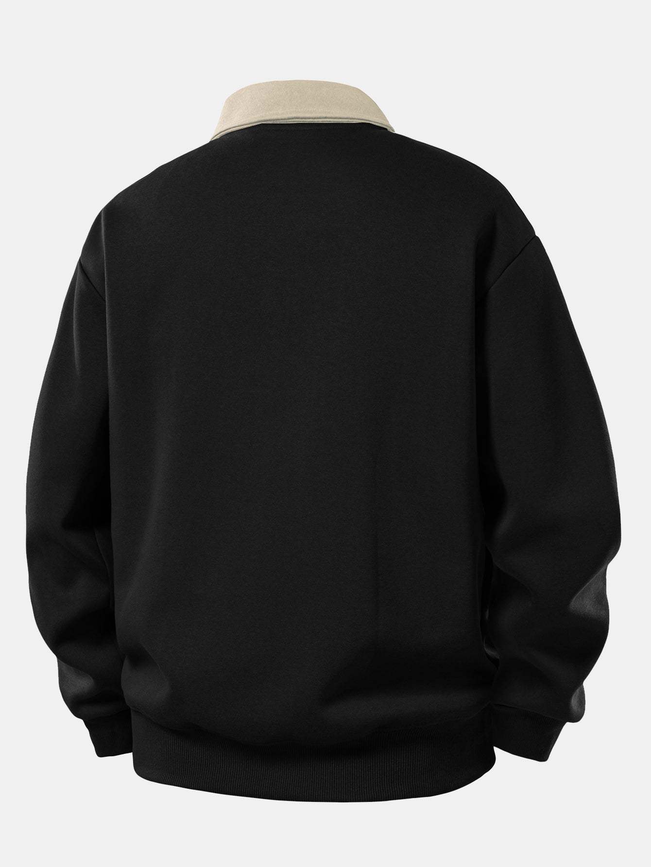 Relax Fit Milano Print Contrast Polo Sweatshirt & Straight Leg Pleated Pintuck Sweatpants