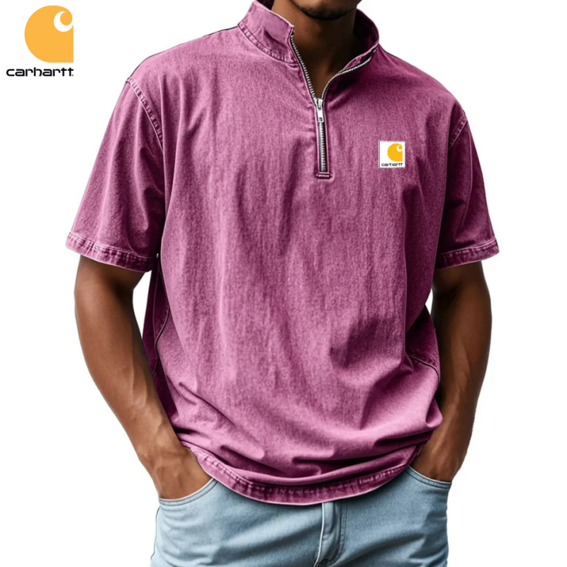 Carhartt Men's Vintage Stand Collar Zipper Shirt