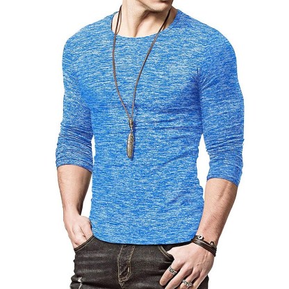 Men's T shirt Solid Color Crew Neck