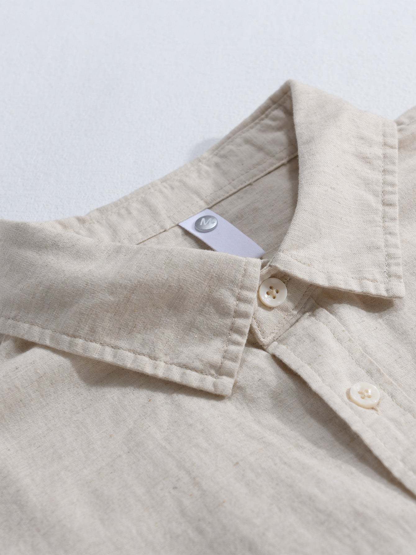 Long Sleeve Linen Cotton Shirt With Pocket