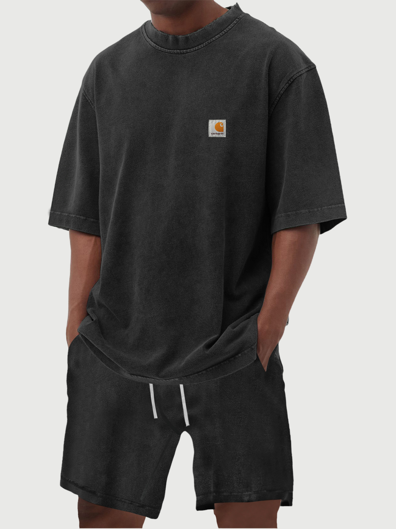 Carhartt Men's 100% Cotton Vintage Distressed Washed Print Short Sleev