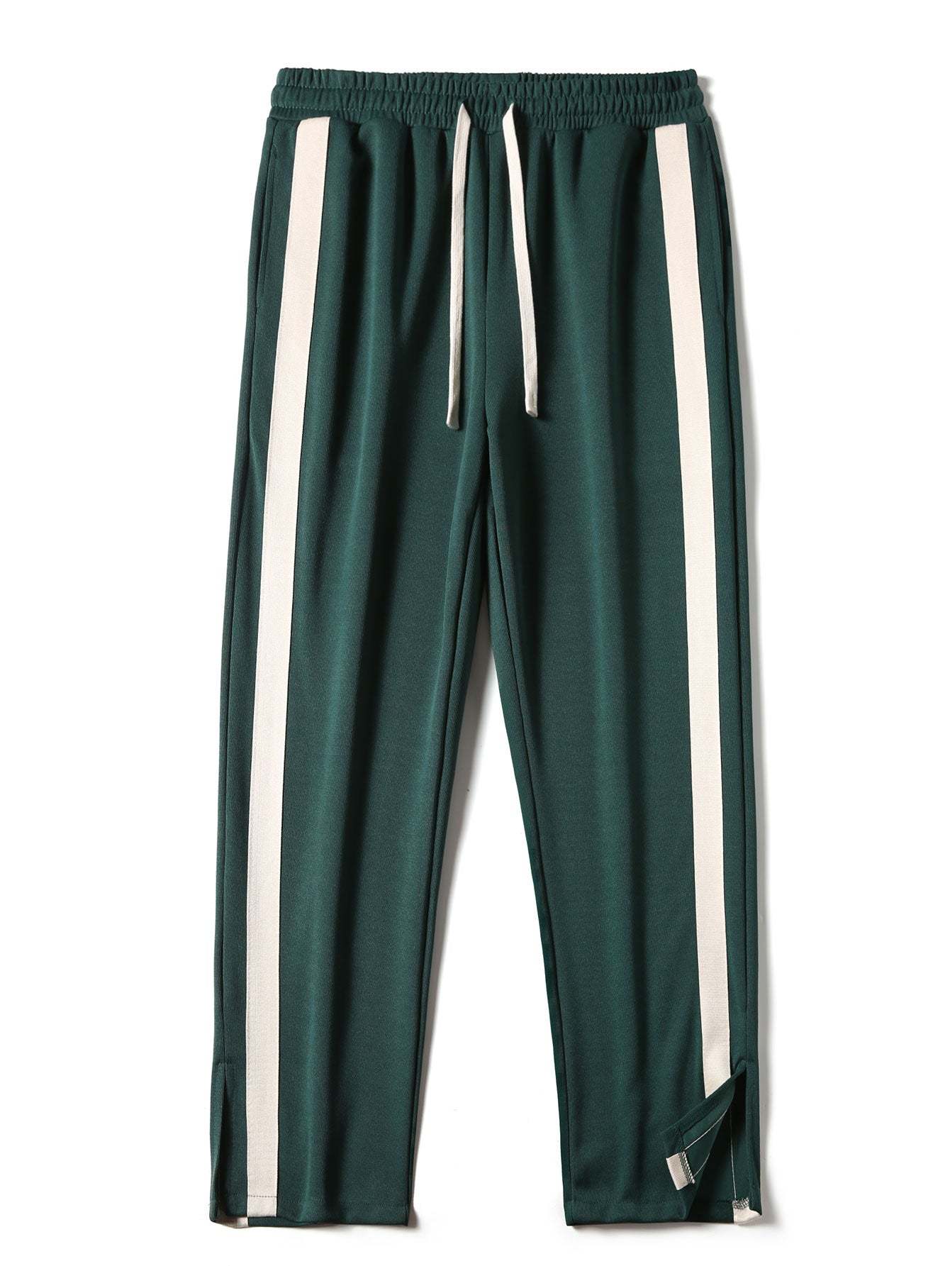 Relax Fit Milano Print Contrast Polo Sweatshirt & Slit Hem Stripe Pants