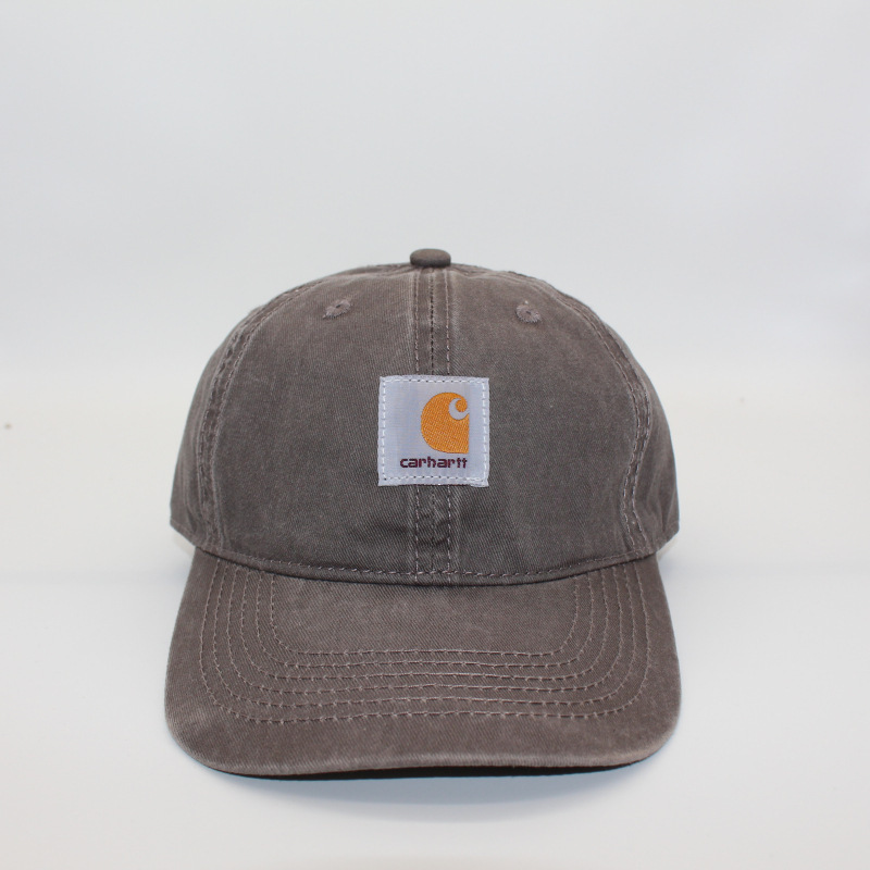Washed Old Neutral Baseball Cap Soft Top Curved Along Cap