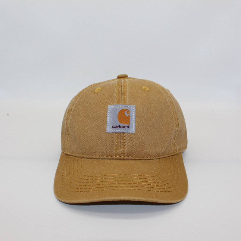 Washed Old Neutral Baseball Cap Soft Top Curved Along Cap
