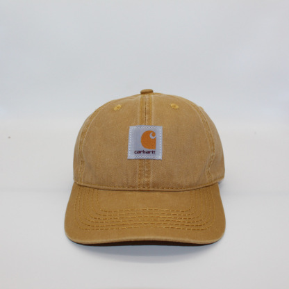 Washed Old Neutral Baseball Cap Soft Top Curved Along Cap