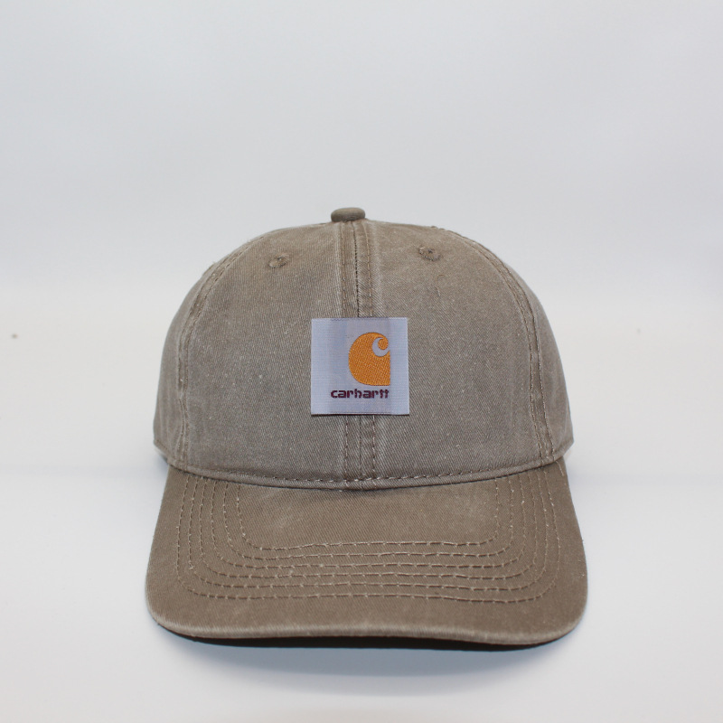 Washed Old Neutral Baseball Cap Soft Top Curved Along Cap