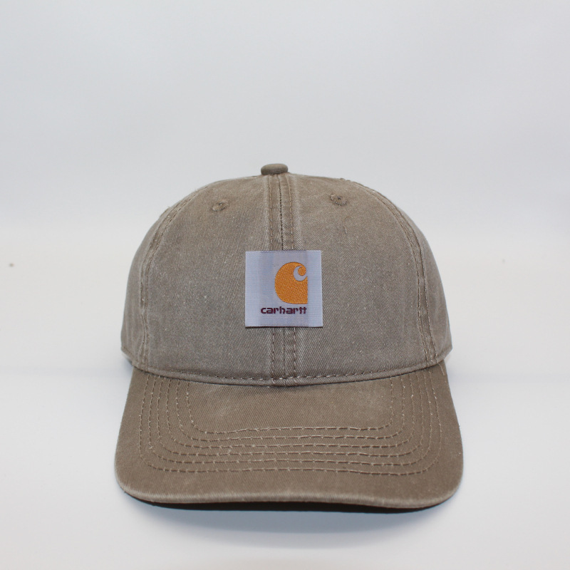 Washed Old Neutral Baseball Cap Soft Top Curved Along Cap
