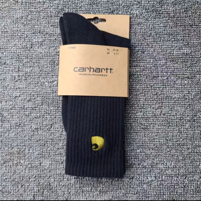 Unisex gold label embroidered simple style sports socks