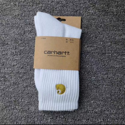 Unisex gold label embroidered simple style sports socks