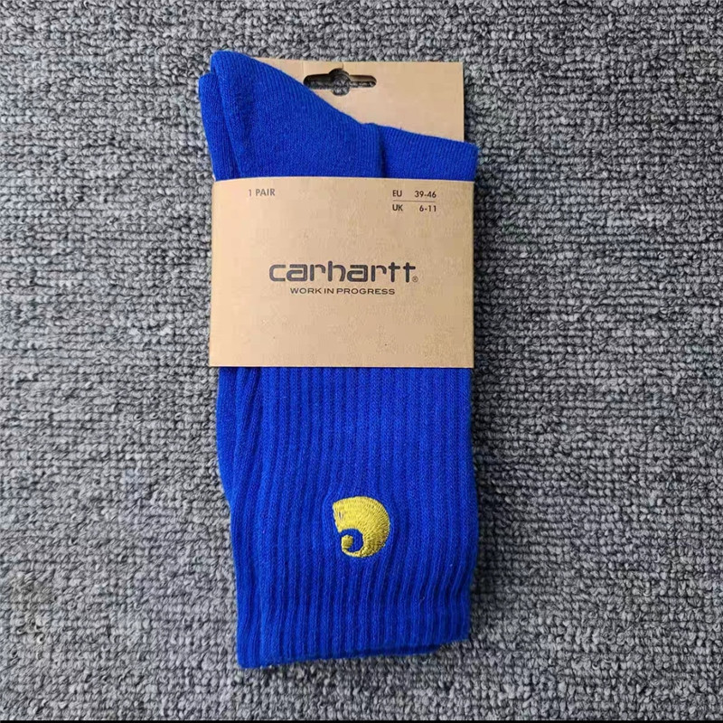 Unisex gold label embroidered simple style sports socks