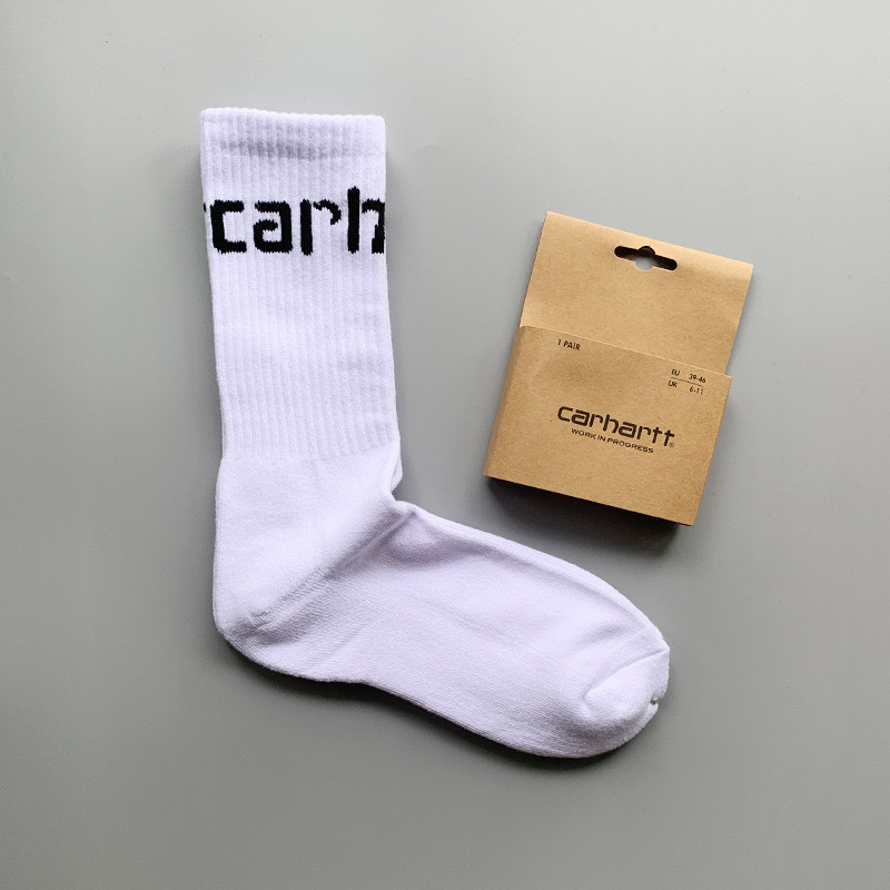 Unisex gold label embroidered simple style sports socks