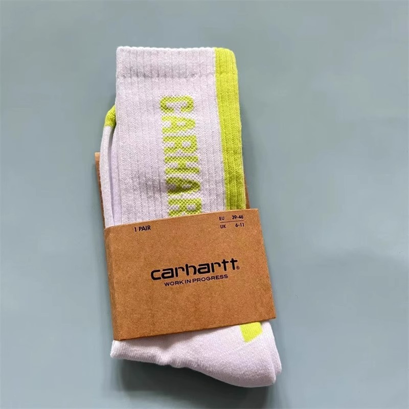Unisex gold label embroidered simple style sports socks