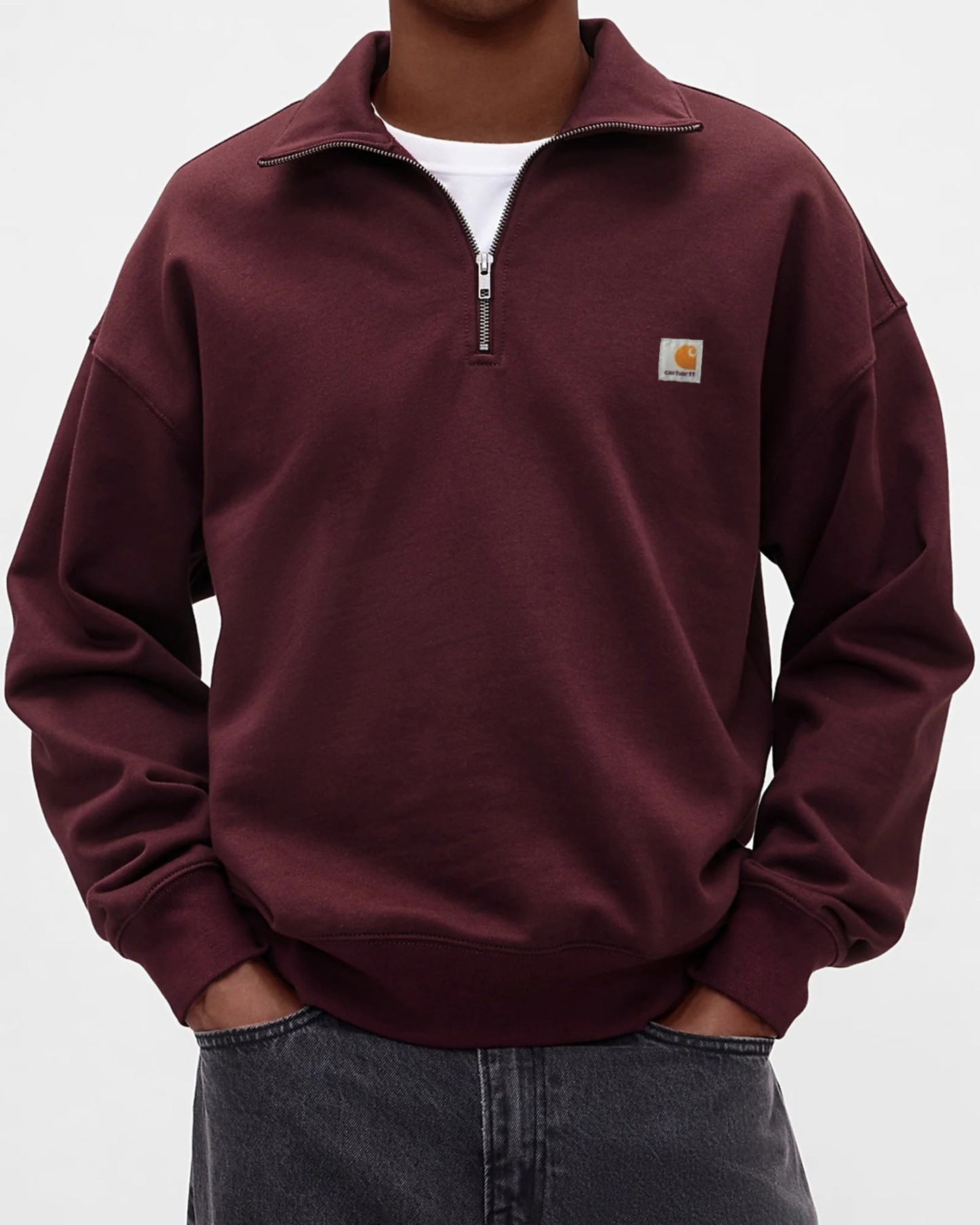 Men's casual half zip sweatshirt