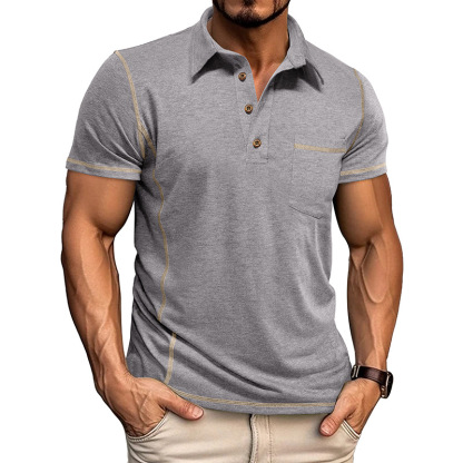 Men's Polo Collar Short Sleeve T-Shirt