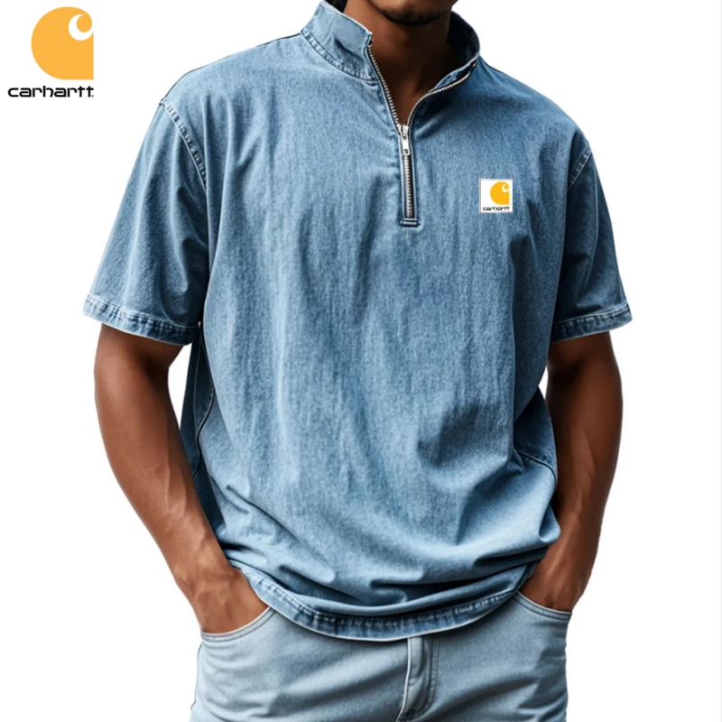 Carhartt Men's Vintage Stand Collar Zipper Shirt