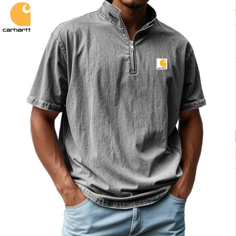 Carhartt Men's Vintage Stand Collar Zipper Shirt