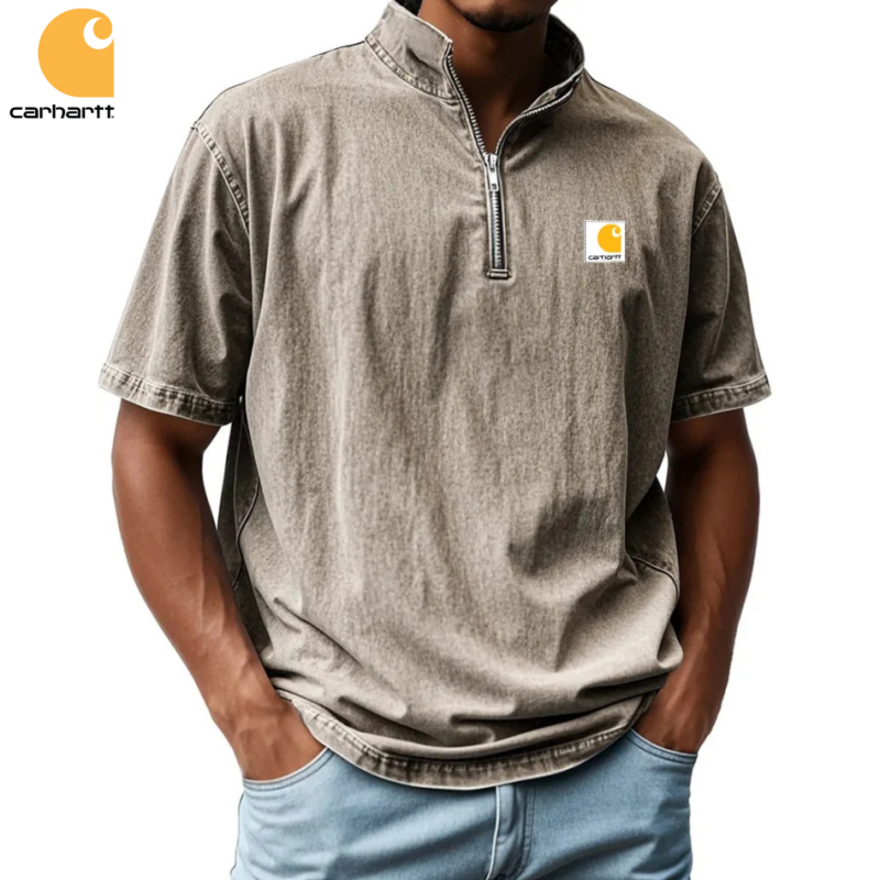 Carhartt Men's Vintage Stand Collar Zipper Shirt