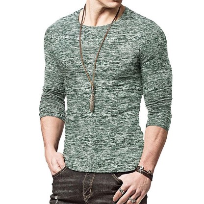 Men's T shirt Solid Color Crew Neck
