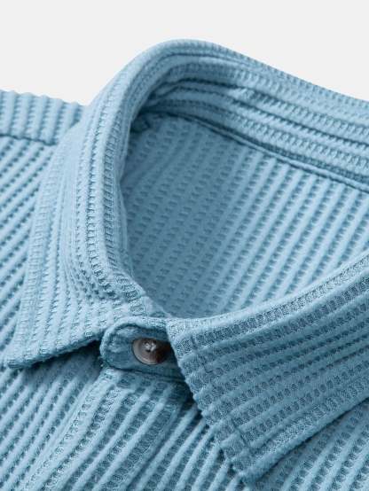 Waffle Button Up Shirt