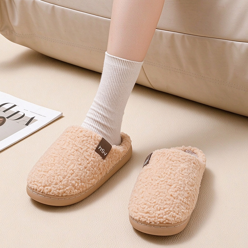 Women's Fuzzy Slip-on Slippers Warm Cozy Soft Lightweight Memory Foam Indoor House Shoes  ( BUY 2 FREE SHIPPING )