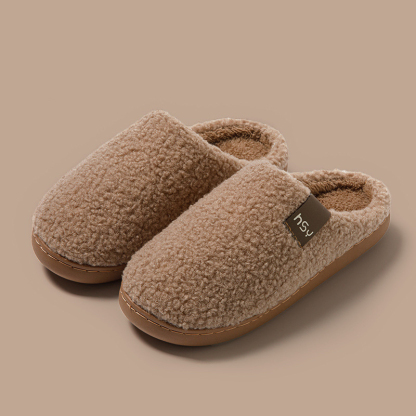 Women's Fuzzy Slip-on Slippers Warm Cozy Soft Lightweight Memory Foam Indoor House Shoes  ( BUY 2 FREE SHIPPING )